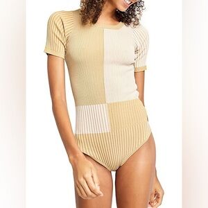 Free people color block body suit